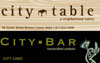 $100 City Table / City Bar Gift Card